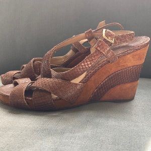 michale Kors snakeskin and suede wedges size 5.5 women’s